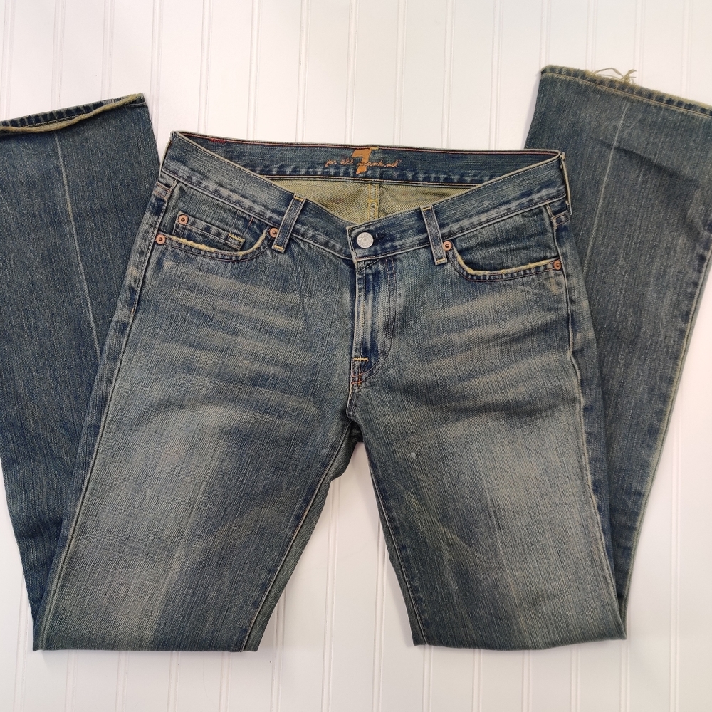 Seven 7 for all mankind distressed bootcut jeans